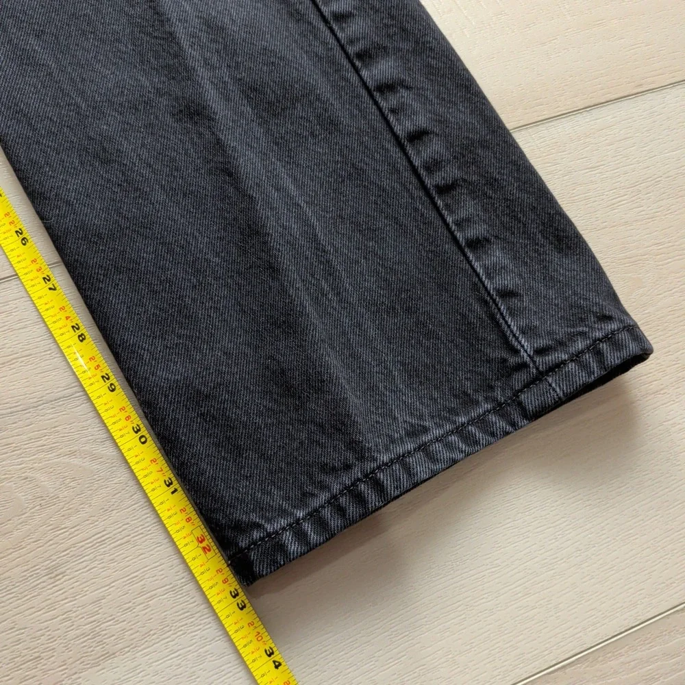 Levis 501 Original Straight Leg Jeans Mens 33x34 (Fits 30x33) Black Denim